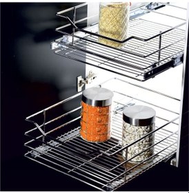 Resim Teleskopik Raylı Metal Lüks Çekmece Kiler Sepeti DÇ-2018 