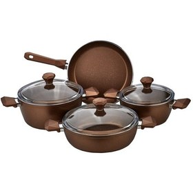 Resim Pierre Cardin 7 Parça Graniks Granit Tencere Seti Bakır 