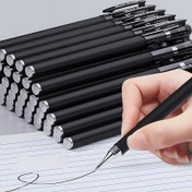 Resim Hızlı Kuruyan 5 Adet Jel Kalem - 0.5mm İnce Uç, Hızlı Kuruma, Siyah Mürekkep - Ofis ve Okul İçin Temel Malzemeler 