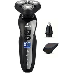 Resim Xuweiwei Mıguan Siyah 3ü 1 Arada Erkek Tıraş Makinesi Seti Islak Kuru Usb Şarjlı Döner Tıraş Makinesi Paslanmaz Çelik Bıçaklar Baba Eş Erkek Arkadaş İçin Babalar Günü Hediyesi 