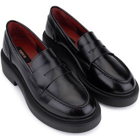 Resim Tamer Tanca Kadın Hakiki Deri Siyah Açma Loafer Ayakkabı 1164 5000 Bn Ayk Sk25-26 Sıyah Acma Siyah 