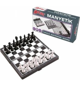 Resim Motto Ticaret Mey Ithalat® 1050170 Manyetik Satranç-Tavla 2si 1 Arada -Okey 