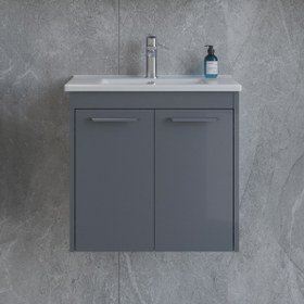 Resim Bonitobagno Coste 65 cm Banyo Dolabı Alt Modül Antrasit 