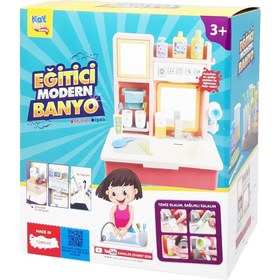 Resim Kayyum Oyuncak Eğitici Sesli Ve Müzikli Modern Banyo Lavabo Pembe 7040 