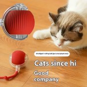 Resim 1pc WhiskerWonders USB Şarj Edilebilir Etkileşimli Elektrikli Kedi Oyuncak Topu ile Ses, Dayanıklı Isırma Dirençli Plastik, Tüm Irk Boyutları için Tüm Gün Oyun, ≤36V Lityum Bataryalı 