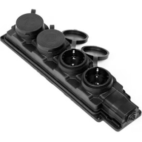 Resim Tem Monofaze Kauçuk 4'Lü Grup Priz (215.116.104) 