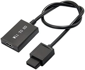 Resim Junsi WII - HD Dönüştürücü, Wii - HD Video Dönüştürücüler Adaptör Kablosu 1080P HD Kablo Konektörü HDMI Ses Çıkışı Nintendo WII Konsolu ile Uyumlu, HDTV Projektör Monitörü 