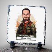 Resim Karikatürlü En Başarılı Erkek Avcı Dekoratif Taş 