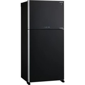 Resim Sharp SJ-XG740G-BK 600 Litre Premium Cam Kapaklı Buzdolabı Siyah 