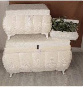 Resim Gelin 3lü Çeyiz, Bohça & Makyaj Sandık Takımı 1001 