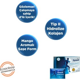 Resim Dynavit Collagen Quatro 30 Saşe x 2 - 2 Aylık Kullanım Hidrolize Peptit Tip 2 Tavuk Kolajeni 