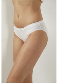Resim Elegant Kadın Beyaz Bambu Bikini Külot 4'lü Beyaz-siyah-ten 
