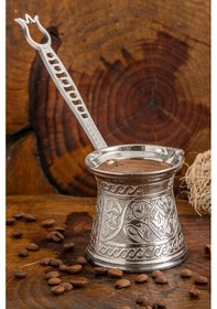 Resim Polochef Zamak 1 Kahve Cezvesi Gümüş Renk 80 Ml. 1-2 Kişilik 