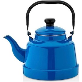 Resim Ebru Metal Emaye Mavi Renk Çaydanlık 22 No / 4,2 Lt Emy-22 