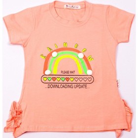 Resim Hçm Kız Çocuk Tshirt Gökkuşağı Baskılı A2 Yavruağzı 