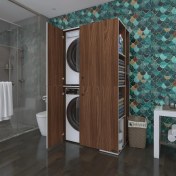 Resim Kenzlife çamaşır-kurutma makinesi dolabı kapaklı foka cvz 180*090*60 banyo arkalıksız 