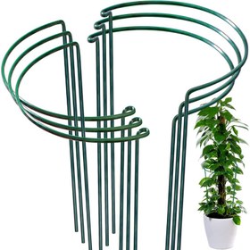 Resim 2/6/10 adet Bitki Destek Direkleri, Bahçe Bitki Destek Standı, Çiçek Standı, Plaka Peyzaj Destek Şekli için Uygun, Çiçek Yatağı Kenarı 