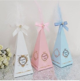 Resim Varak İşlemeli Külah Tüylü Söz Nişan Hediyeliği Bebek Şe 30 Adet 