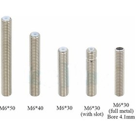 Resim 3D Yazıcı Paslanmaz Çelik Boğaz Teflon Tüplü M6x30Mm 1 Adet 