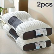 Resim Masaj Boyun Yastığı, Uyku İçin Yumuşak, Ayarlanabilir Ergonomik İskelet Kontur Desteği Yastığı, Yüksek Kaliteli Dolgu, Çıkarılabilir Kapak. 