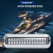 Resim 42LED 12V Paslanmaz Çelik Gemi Işıkları - Çok Renkli (Beyaz/Mavi/Yeşil/Kırmızı) Yüksek Parlaklık LED Sel Işıkları Arabalar, Motosikletler, Su Altı Yüzer Köprüler ve Deniz Taşıtları için - 360° Aydınlatma, Dayanıklı Dış Mekan Güvenlik Işıkları, Araç Güvenliği Aksesuarları, Denizcilik Aydınlatma Çözümleri, Paslanmaz Çelik Yapı, Pil Olmadan 
