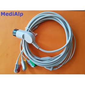 Resim Nıhon Kohden Cardiolife 8 Pin Soket 3 Lü Defibrilatör Ekg Kablosu 