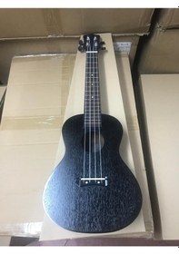 Resim Concert Boy Maun Ağacı Siyah Renk Ukulele Gitar-Kılıflı 