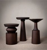 Resim Simillo Home&Living Wood Wooden 3'lü Fiskos Yan Sehpa Timeless Mantar Sehpa - Mushroom Table 3 pieces - Trio Series 