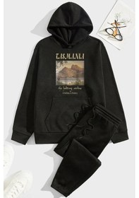 Resim Unisex Tasmania Baskılı Eşofman Takımı Siyah 