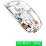 Resim Jolita Gtx Jaculus 10.4 " Uyumlu Şeffaf Tasarım Sessiz Kablosuz Mouse 