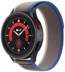 Resim Samsung Galaxy Watch 6 40 mm ile Uyumlu Kordon 20 mm Trail Loop Kayış Mavi Gri 