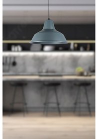 Resim Silüet Özel Tasarım Modern Salon - Mutfak - Cafe Antrasit Renk Tekli Sarkıt Avize Antrasit 