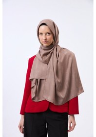 Resim Mirsoy Scarf Zerafet Desen Şal Açık Vizon 