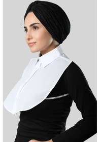 Resim Hürrem Bone Beyaz Gömlek Yakalı Boyunluk Terikoton Düz 1015 42 Beyaz 