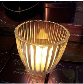 Resim 14 Adet Büyük Boy Tea Light Mum İçin Cam Mumluk Tealight Cam Mumluk 7x4x8 Cm Sevgililer Gününe Özel Mumluk 