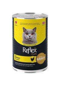Resim Reflex Plus Et Parçacıklı Tavuklu Yetişkin Kedi Konservesi 400 Gr 