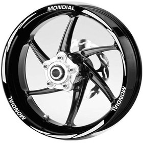 Resim Beyaz-Mondıal -Yazılı-3-Parçalı-Reflektif -Beyaz -Jant-Şeridi 