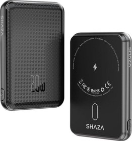 Resim Shaza 5000 Mah 20W Megsafe Hızlı Şarj Powerbank Siyah 