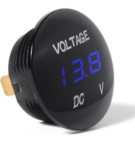 Resim 6-30V Dijital Voltaj Göstergesi Mavi, Güç ve Güvenlik Için Şık Tasarım 