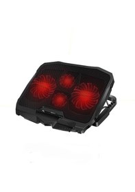 Resim D17 Kırmızı Ledli 4 Fanlı Ayarlanabilir Leptop-notebook Soğutucu 