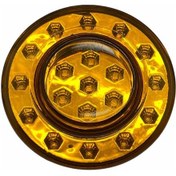 Resim 12v Sinyal Lambası 19 Ledli Yuvarlak Turuncu Komple 98 Mm N11.2037 