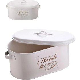 Resim Toptanfoni 2'Li Metal Mutfak Seti Metal Ekmek Sepeti Bölmeli Metal Patates Soğanlık Beyaz 