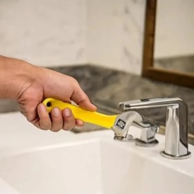Resim Hakay 25 cm Ayarlı Kurbağacık Anahtarı - Sarı Saplı 