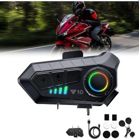 Resim 2 Intercom Bağlantılı Su Geçirmez Motosiklet Kask Bluetooth 5.3 300m Intercoom 2.000mah 