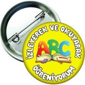 Resim Hediye Panayırı - Online Eğitim - Izleyerek ve Okuyarak Öğreniyorum Öğrenci Rozeti (20 Adet) 