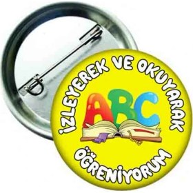 Resim Hediye Panayırı - Online Eğitim - Izleyerek ve Okuyarak Öğreniyorum Öğrenci Rozeti (20 Adet) 