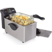 Resim Paslanmaz Çelik Fritöz, 3 Litre (2000 Watt), Yağ Filtreli ve Soğuk Bölge Fonksiyonu 