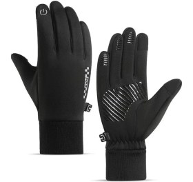 Resim Kış Çocuk Eldivenleri Artı Kadife Sıcak Rüzgar Geçirmez ve Soğuk Eldivenler (Yurt Dışından) 