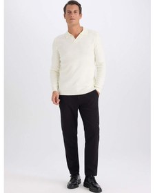 Resim DeFacto Jogger Düz Paça Her Yöne Esneyen Yazlık Kumaş Pantolon B7520AX25SPBK27 