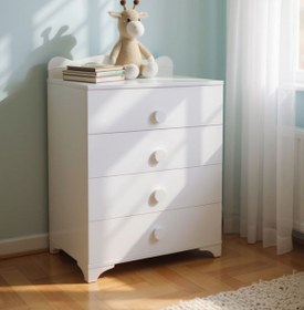 Resim Aktehome White 4 Çekmeceli Şifonyer 065 